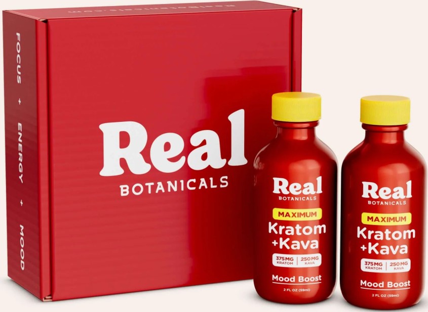 Real Botanicals Maximum Kratom & Kava Shot (375mg + 250mg)