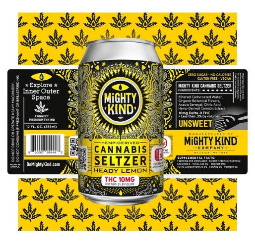 Mighty Kind Heady Lemon Seltzer 10 Mg